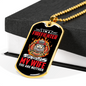 I Only Fear God Firefighter Stainless Steel or 18k Gold Dog Tag 24" Chain-Express Your Love Gifts