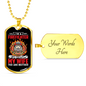 I Only Fear God Firefighter Stainless Steel or 18k Gold Dog Tag 24" Chain-Express Your Love Gifts
