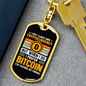 I Prefer Bitcoin Crypto Keychain Stainless Steel or 18k Gold Dog Tag Keyring-Express Your Love Gifts