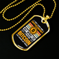 I Prefer Bitcoin Crypto Necklace Stainless Steel or 18k Gold Dog Tag 24" Chain-Express Your Love Gifts
