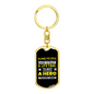 I Raised A Hero Keychain Stainless Steel or 18k Gold Dog Tag Keyring-Express Your Love Gifts