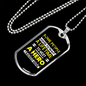 I Raised A Hero Necklace Stainless Steel or 18k Gold Dog Tag 24"-Express Your Love Gifts