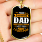 I Raised My Hero Firefighter Gift Stainless Steel or 18k Gold Dog Tag 24" Chain-Express Your Love Gifts