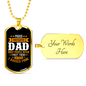 I Raised My Hero Firefighter Gift Stainless Steel or 18k Gold Dog Tag 24" Chain-Express Your Love Gifts