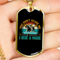I Ride a MAre Horse Necklace Stainless Steel or 18k Gold Dog Tag 24" Chain-Express Your Love Gifts