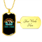 I Ride a MAre Horse Necklace Stainless Steel or 18k Gold Dog Tag 24" Chain-Express Your Love Gifts