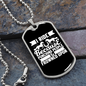 I Ride Because Punching People is Frowned Upon Horse Necklace Stainless Steel or 18k Gold Dog Tag 24" Chain-Express Your Love Gifts