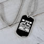I Ride Because Punching People is Frowned Upon Horse Necklace Stainless Steel or 18k Gold Dog Tag 24" Chain-Express Your Love Gifts