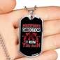 I Run You Ran Firefighter Gift Stainless Steel or 18k Gold Dog Tag 24" Chain-Express Your Love Gifts