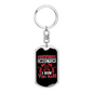 I Run You Ran Firefighter Keychain Stainless Steel or 18k Gold Dog Tag Keyring-Express Your Love Gifts