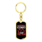 I Run You Ran Firefighter Keychain Stainless Steel or 18k Gold Dog Tag Keyring-Express Your Love Gifts
