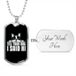 I Said Hi Necklace Stainless Steel or 18k Gold Dog Tag 24" Chain-Express Your Love Gifts