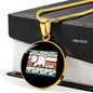 I Said Pspsps Cat Circle Necklace Stainless Steel or 18k Gold 18-22"-Express Your Love Gifts