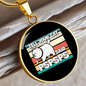 I Said Pspsps Cat Circle Necklace Stainless Steel or 18k Gold 18-22"-Express Your Love Gifts