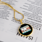 I Said Pspsps Cat Circle Necklace Stainless Steel or 18k Gold 18-22"-Express Your Love Gifts