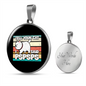 I Said Pspsps Cat Circle Necklace Stainless Steel or 18k Gold 18-22"-Express Your Love Gifts