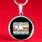 I Said Pspsps Cat Circle Necklace Stainless Steel or 18k Gold 18-22"-Express Your Love Gifts