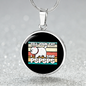 I Said Pspsps Cat Circle Necklace Stainless Steel or 18k Gold 18-22"-Express Your Love Gifts