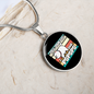 I Said Pspsps Cat Circle Necklace Stainless Steel or 18k Gold 18-22"-Express Your Love Gifts