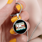 I Said Pspsps Cat Circle Necklace Stainless Steel or 18k Gold 18-22"-Express Your Love Gifts