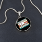I Said Pspsps Cat Circle Necklace Stainless Steel or 18k Gold 18-22"-Express Your Love Gifts