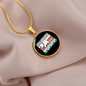 I Said Pspsps Cat Circle Necklace Stainless Steel or 18k Gold 18-22"-Express Your Love Gifts