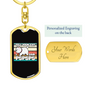 I Said PSPSPS Cat Keychain Stainless Steel or 18k Gold Dog Tag Keyring-Express Your Love Gifts