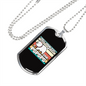 I Said Pspsps Cat Necklace Stainless Steel or 18k Gold Dog Tag 24" Chain-Express Your Love Gifts