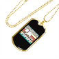 I Said Pspsps Cat Necklace Stainless Steel or 18k Gold Dog Tag 24" Chain-Express Your Love Gifts