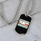 I Said Pspsps Cat Necklace Stainless Steel or 18k Gold Dog Tag 24" Chain-Express Your Love Gifts