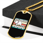 I Said Pspsps Cat Necklace Stainless Steel or 18k Gold Dog Tag 24" Chain-Express Your Love Gifts