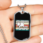 I Said Pspsps Cat Necklace Stainless Steel or 18k Gold Dog Tag 24" Chain-Express Your Love Gifts