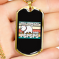 I Said Pspsps Cat Necklace Stainless Steel or 18k Gold Dog Tag 24" Chain-Express Your Love Gifts