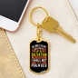 I Shall Not Be Shaken Psalm 62:6 Keychain Stainless Steel or 18k Gold Dog Tag Keyring-Express Your Love Gifts