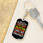 I Shall Not Be Shaken Psalm 62:6 Keychain Stainless Steel or 18k Gold Dog Tag Keyring-Express Your Love Gifts