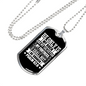I Shall Not Be Shaken Psalm 62:6 Necklace Stainless Steel or 18k Gold Dog Tag 24" Chain-Express Your Love Gifts