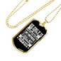 I Shall Not Be Shaken Psalm 62:6 Necklace Stainless Steel or 18k Gold Dog Tag 24" Chain-Express Your Love Gifts
