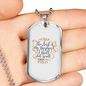 I Shall Not Want Christian Necklace Stainless Steel or 18k Gold Dog Tag 24" Chain-Express Your Love Gifts