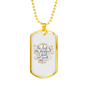 I Shall Not Want Christian Necklace Stainless Steel or 18k Gold Dog Tag 24" Chain-Express Your Love Gifts