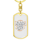 I Shall Not Want Psalm 23:1 Keychain Stainless Steel or 18k Gold Dog Tag Keyring-Express Your Love Gifts