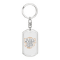 I Shall Not Want Psalm 23:1 Keychain Stainless Steel or 18k Gold Dog Tag Keyring-Express Your Love Gifts