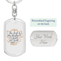 I Shall Not Want Psalm 23:1 Keychain Stainless Steel or 18k Gold Dog Tag Keyring-Express Your Love Gifts