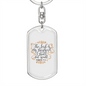 I Shall Not Want Psalm 23:1 Keychain Stainless Steel or 18k Gold Dog Tag Keyring-Express Your Love Gifts