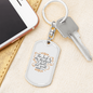 I Shall Not Want Psalm 23:1 Keychain Stainless Steel or 18k Gold Dog Tag Keyring-Express Your Love Gifts