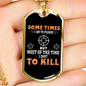 I Shot To Kill Necklace Stainless Steel or 18k Gold Dog Tag 24" Chain-Express Your Love Gifts