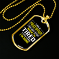 I Stop When I'm Done Necklace Stainless Steel or 18k Gold Dog Tag 24"-Express Your Love Gifts