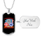 I Support First Responders Firefighter Gift Stainless Steel or 18k Gold Dog Tag 24" Chain-Express Your Love Gifts