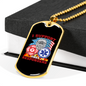I Support First Responders Firefighter Gift Stainless Steel or 18k Gold Dog Tag 24" Chain-Express Your Love Gifts