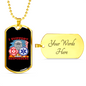 I Support First Responders Firefighter Gift Stainless Steel or 18k Gold Dog Tag 24" Chain-Express Your Love Gifts