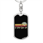 I Told You So Crypto Keychain Stainless Steel or 18k Gold Dog Tag Keyring-Express Your Love Gifts